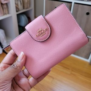 Coach Medium Corner Zip Wallet Bubble Gum Pink